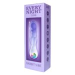 Вібратор-кролик зі світлодіодом Every Night Toys для точки G, фіолетовий градієнт