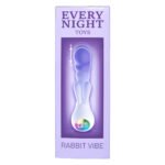Вібратор-кролик зі світлодіодом Every Night Toys для точки G, фіолетовий градієнт