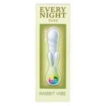Вібратор-кролик зі світлодіодом Every Night Toys для точки G, зелений градієнт