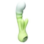 Вібратор-кролик зі світлодіодом Every Night Toys для точки G, зелений градієнт