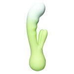 Вібратор-кролик зі світлодіодом Every Night Toys для точки G, зелений градієнт