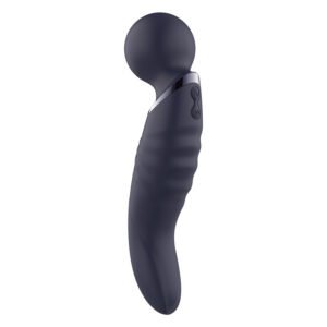 Вібратор мікрофон вигнутий подвійний стимуляції Dream Toys Glam Dual Wand Vibe, фіолетовий