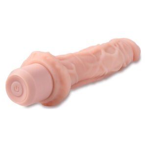 Вібратор реалістичний із випуклими венками Blush Dr. Skin Dr. Richard, бежевий