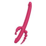 Вібратор із 4 стимулюючими кінцями Dreamtoys Anywhere Pleasure Vibe Essentials, рожевий