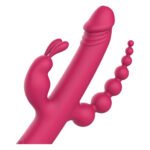 Вібратор із 4 стимулюючими кінцями Dreamtoys Anywhere Pleasure Vibe Essentials, рожевий