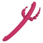 Вібратор із 4 стимулюючими кінцями Dreamtoys Anywhere Pleasure Vibe Essentials, рожевий