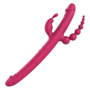 Вібратор із 4 стимулюючими кінцями Dreamtoys Anywhere Pleasure Vibe Essentials, рожевий