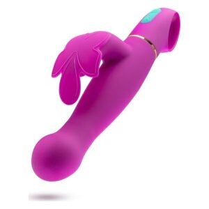 Вібратор з кліторальним відростком у вигляді метелика Blush Aria Naugnty AF рожевий