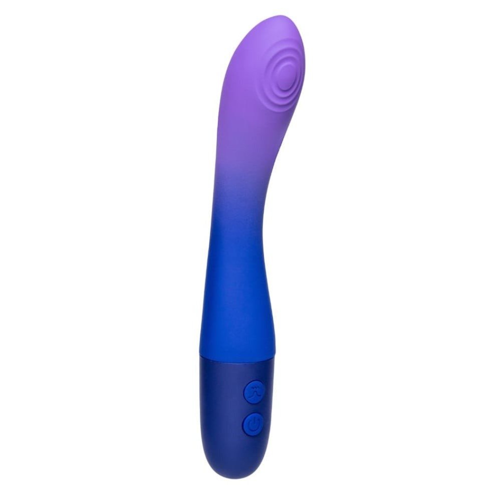 Вібратор з пульсатором Every Night Toys для точки G, синьо-фіолетовий градієнт Вібратор з пульсатором Every Night Toys для точки G, синьо-фіолетовий градієнт