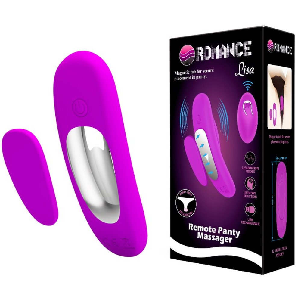 Вібратор в трусики BAILE Romance Lisa, фіолетовий, 9,5 × 3 см Вібратор в трусики BAILE Romance Lisa, фіолетовий, 9,5 × 3 см