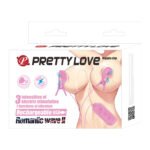 Віброзатискачі для сосків Pretty Love Nipple Clip з електростимуляцією, рожеві