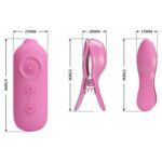Віброзатискачі для сосків Pretty Love Nipple Clip з електростимуляцією, рожеві