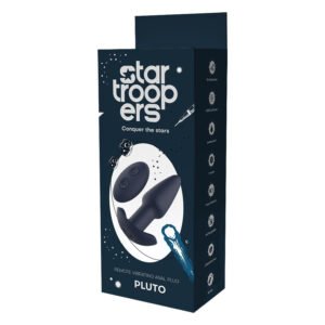 Вібруюча анальна пробка Dream Toys Startroopers Pluto з пультом керування, чорна