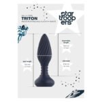 Вібруюча анальна пробка Dream Toys Startroopers Triton з пультом керування, чорна