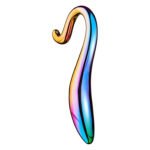 Вигнутий скляний фалоімітатор Dream Toys Glamour Glass, різнокольоровий