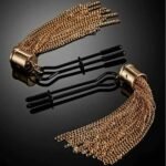 Затискачі для сосків Guilty Pleasure Tassel Tease Clamps, чорно-золоті